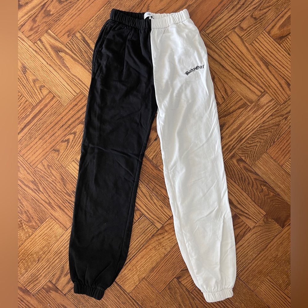 Adika Black and White “BabyGirl” Sweatpants